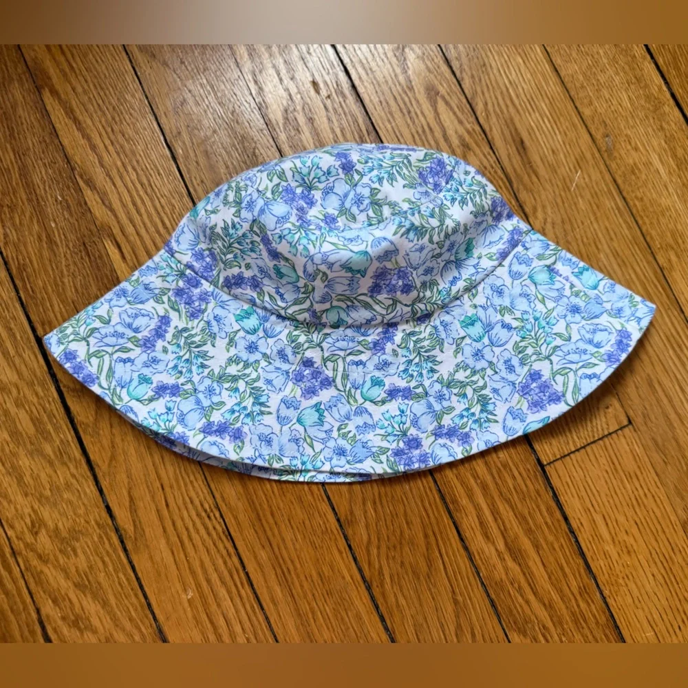 Janie and Jack Floral Sun Hat - Size 6-12 Months